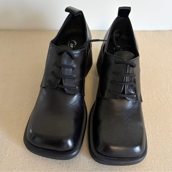 L’intervalle Classic Black Women's Heeled Oxford Shoes 37 - Picture 5 of 7
